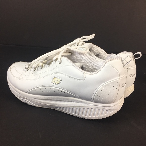 Skechers Shape Ups White Leather Fitness Toning Running Shoes Sz 9.5 12321 - Picture 6 of 9